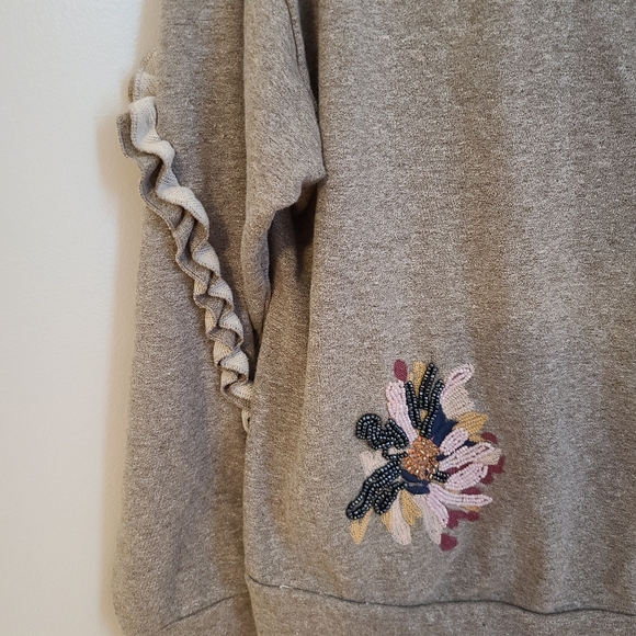 Vintage America♡Ruffle Embellished embroidered top - Picture 3 of 6